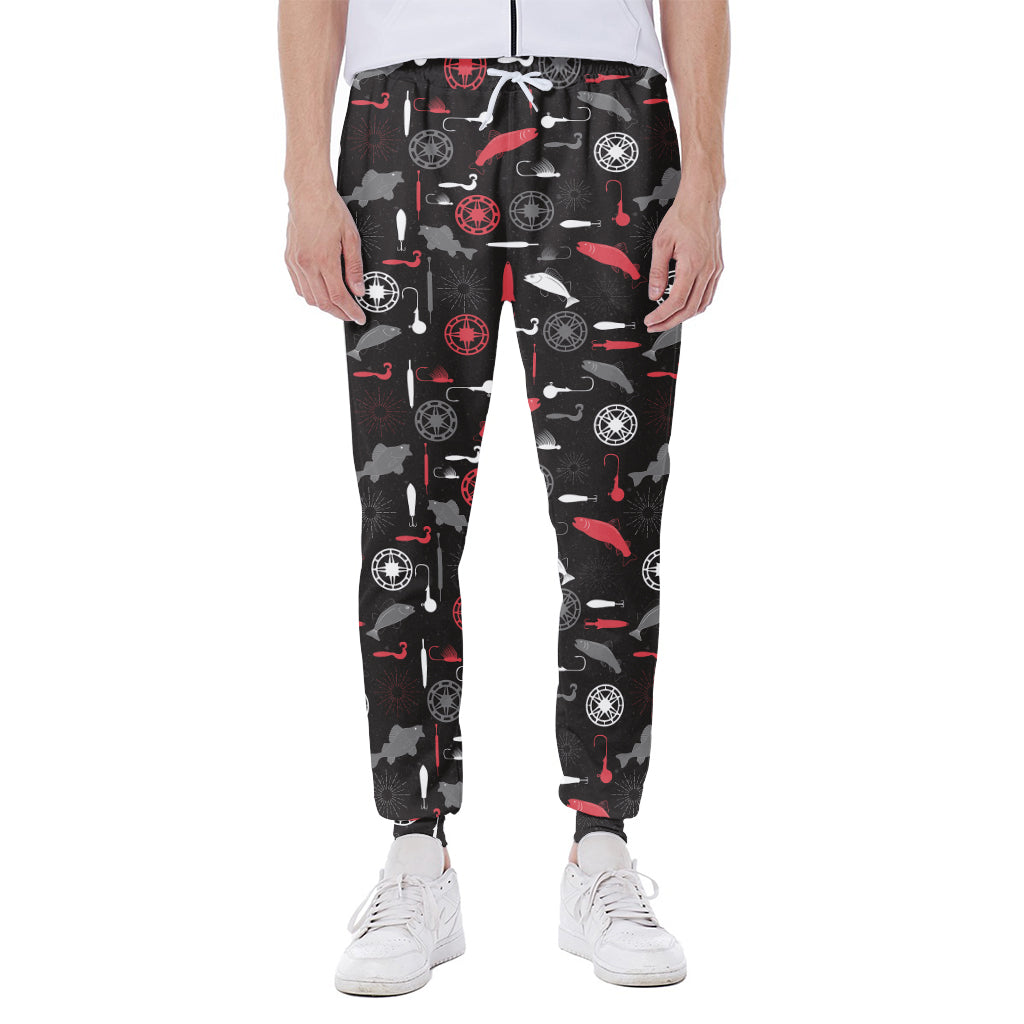 Fishing Theme Pattern Print Scuba Joggers