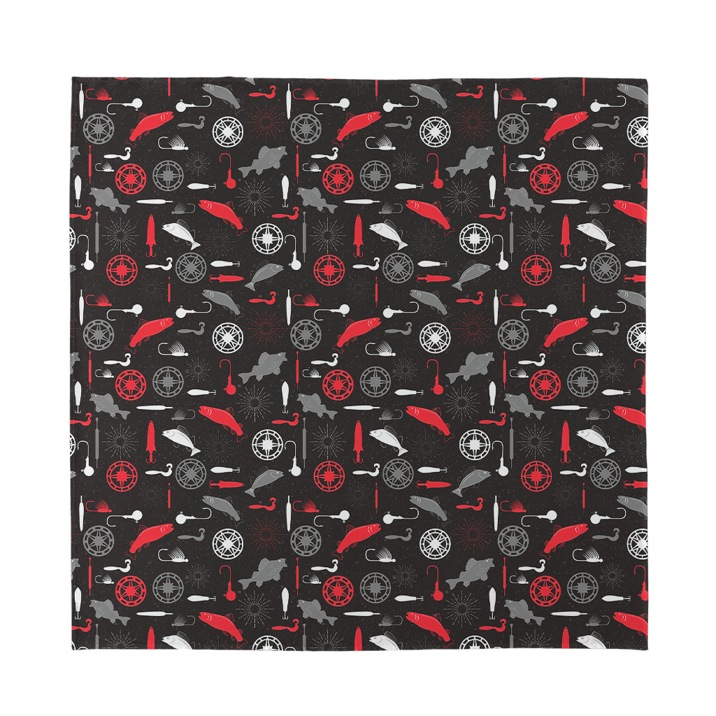 Fishing Theme Pattern Print Silk Bandana