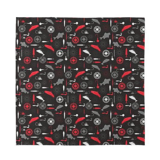 Fishing Theme Pattern Print Silk Bandana