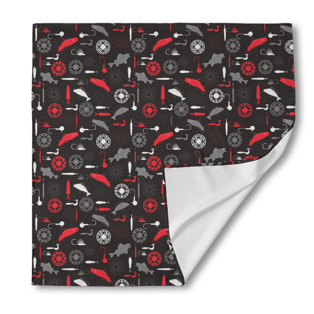 Fishing Theme Pattern Print Silk Bandana