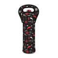 Fishing Theme Pattern Print Single Neoprene Wine Tote
