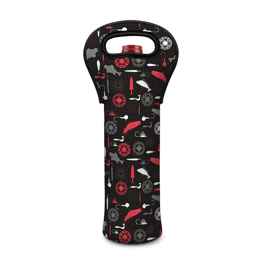Fishing Theme Pattern Print Single Neoprene Wine Tote