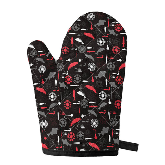 Fishing Theme Pattern Print Single Oven Mitt