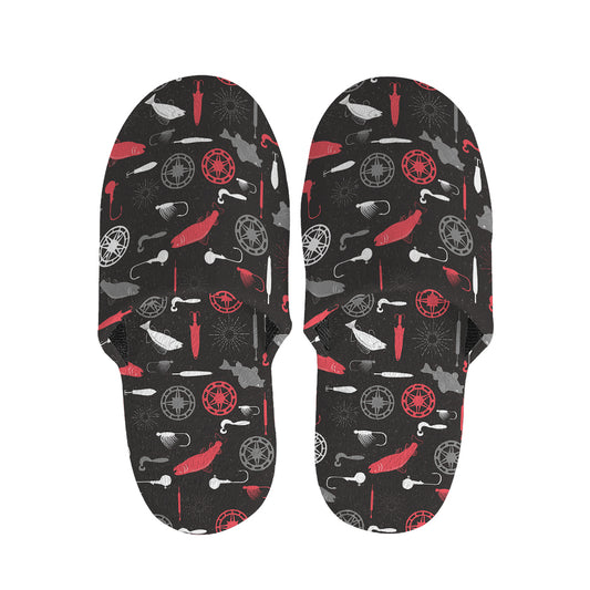 Fishing Theme Pattern Print Slippers