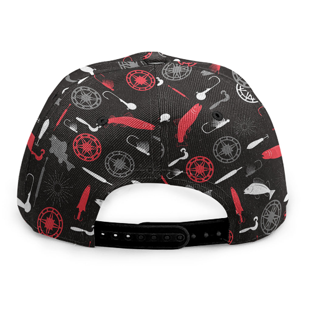Fishing Theme Pattern Print Snapback Cap