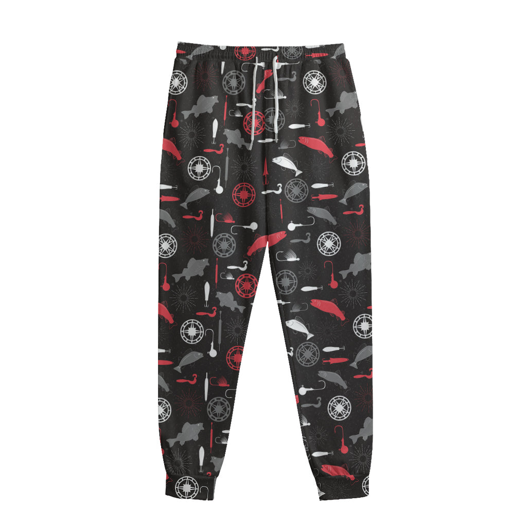 Fishing Theme Pattern Print Sweatpants