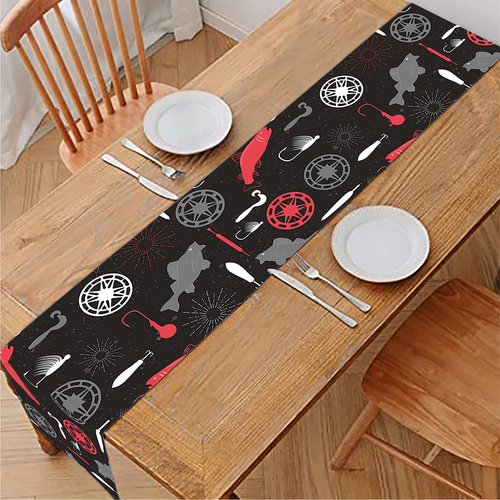 Fishing Theme Pattern Print Table Runner