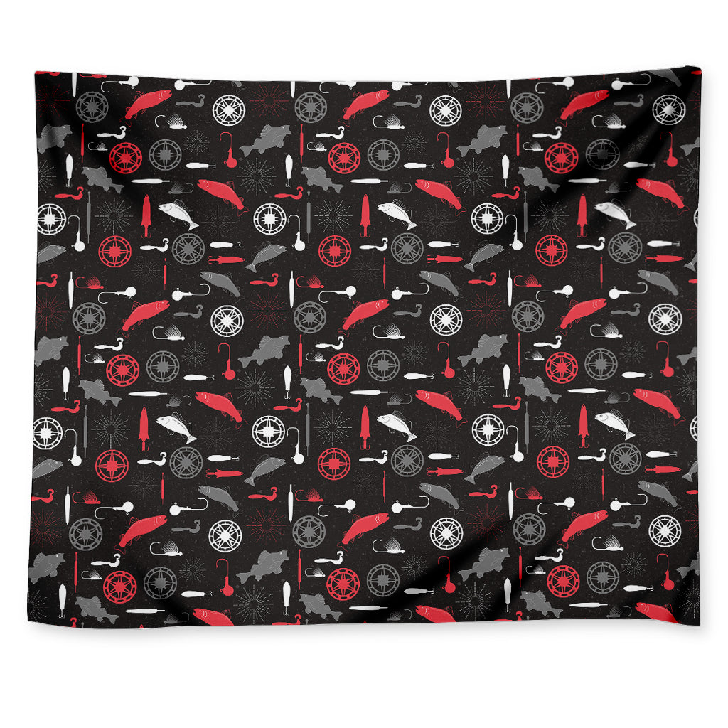 Fishing Theme Pattern Print Tapestry