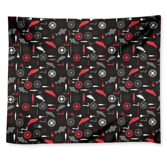 Fishing Theme Pattern Print Tapestry