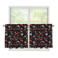 Fishing Theme Pattern Print Tier Curtains