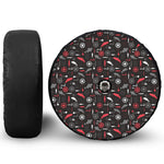 Fishing Theme Pattern Print Tire Cover With Camera Hole