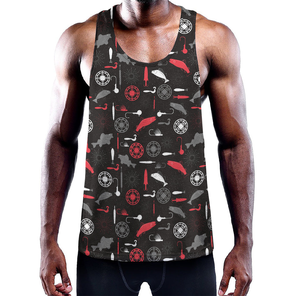 Fishing Theme Pattern Print Training Tank Top