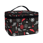 Fishing Theme Pattern Print Travel Makeup Bag
