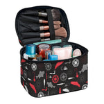 Fishing Theme Pattern Print Travel Makeup Bag