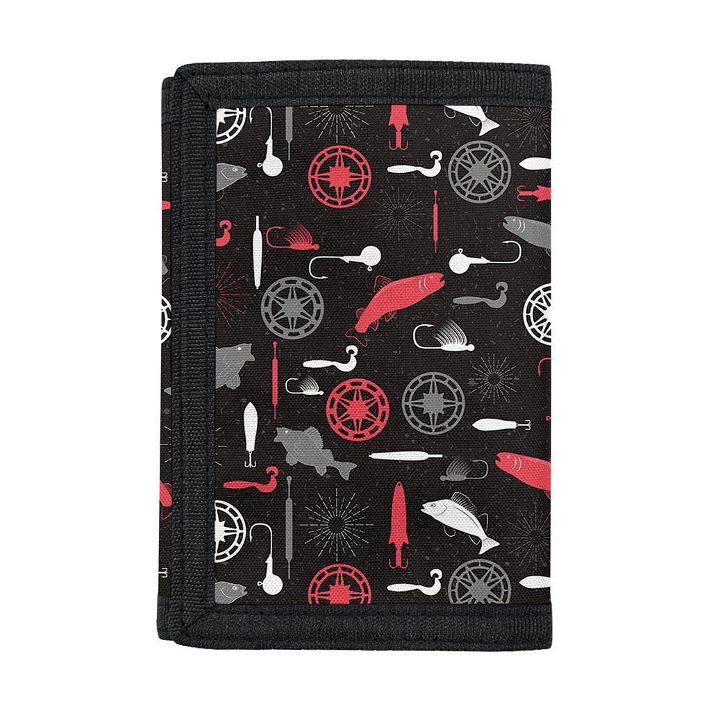 Fishing Theme Pattern Print Trifold Wallet