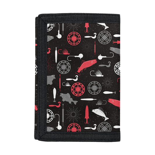 Fishing Theme Pattern Print Trifold Wallet
