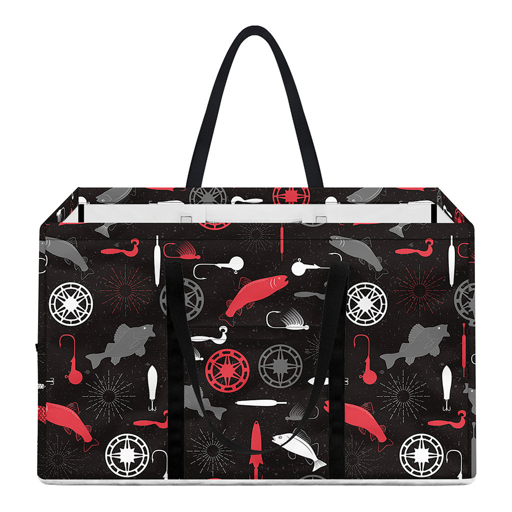 Fishing Theme Pattern Print Utility Tote Bag