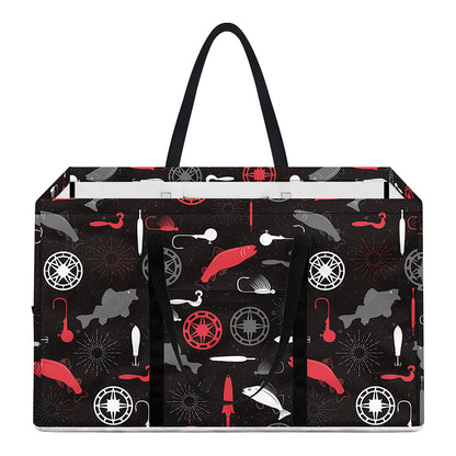 Fishing Theme Pattern Print Utility Tote Bag