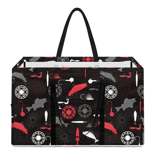 Fishing Theme Pattern Print Utility Tote Bag