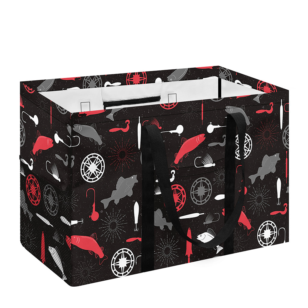 Fishing Theme Pattern Print Utility Tote Bag