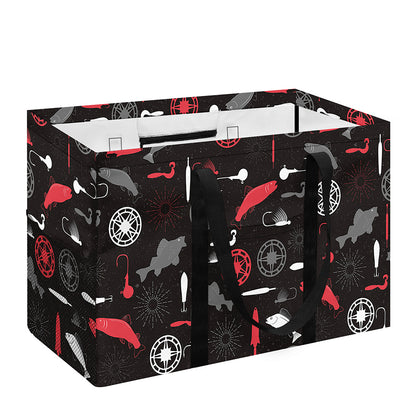 Fishing Theme Pattern Print Utility Tote Bag