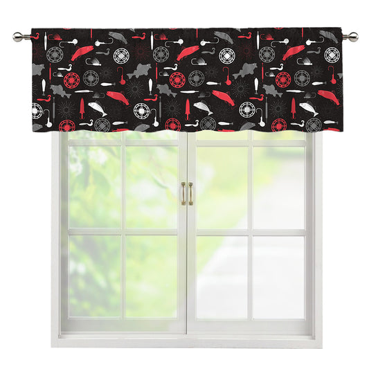 Fishing Theme Pattern Print Window Valance