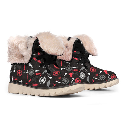 Fishing Theme Pattern Print Winter Boots