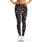 Fishing Theme Pattern Print Women's Leggings