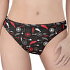 Fishing Theme Pattern Print Women's Thong