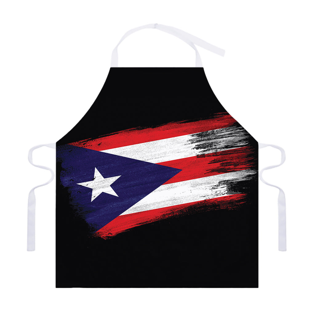 Flag Of Puerto Rico Print Adjustable Apron