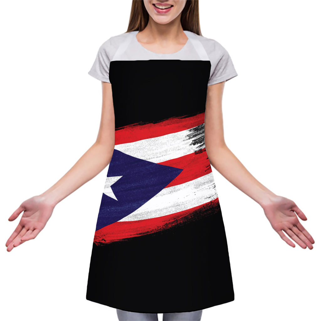 Flag Of Puerto Rico Print Adjustable Apron
