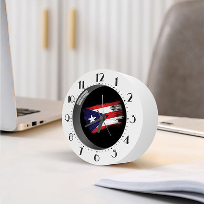 Flag Of Puerto Rico Print Alarm Clock