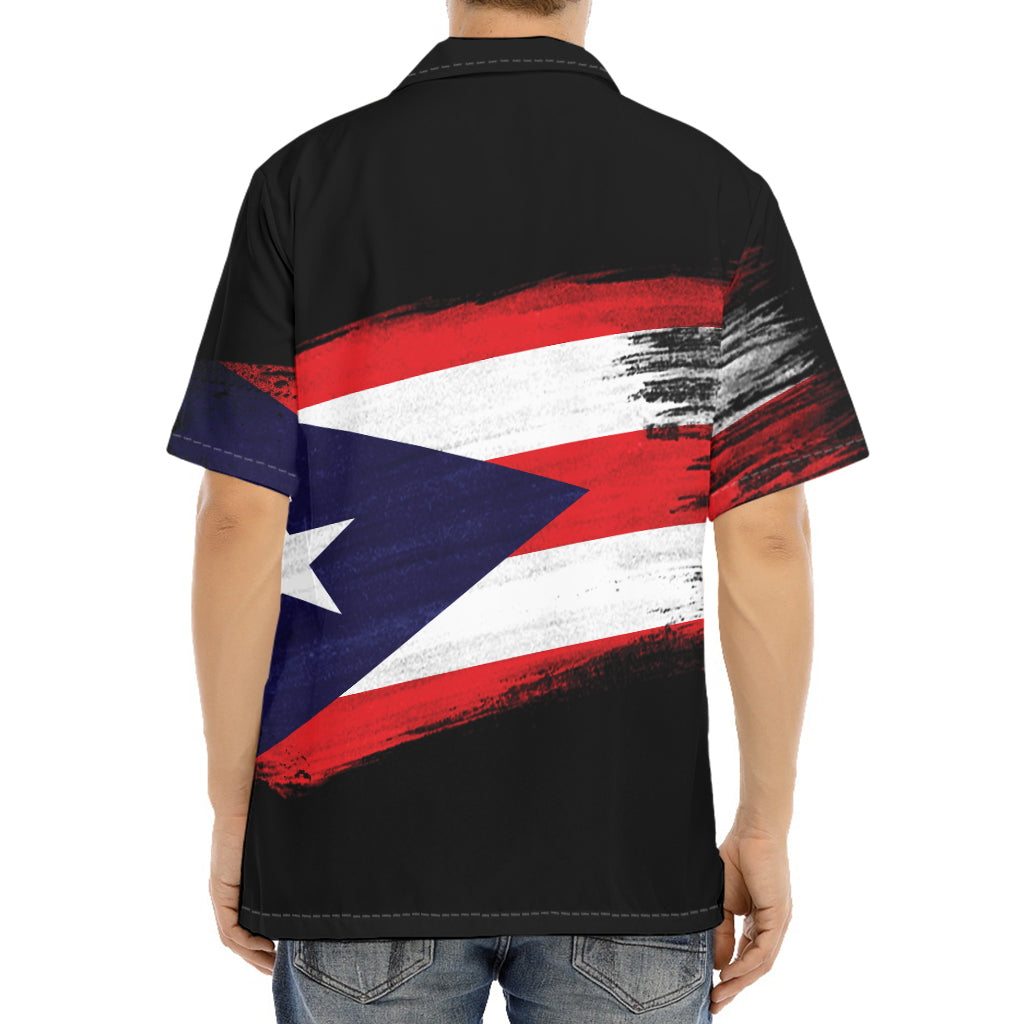 Flag Of Puerto Rico Print Aloha Shirt