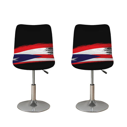 Flag Of Puerto Rico Print Bar Stool Covers