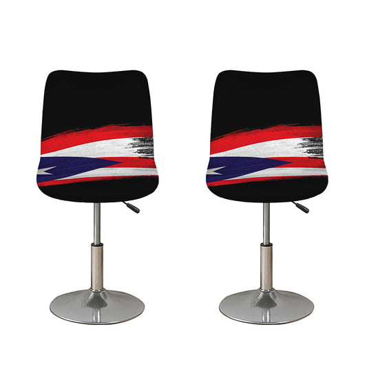 Flag Of Puerto Rico Print Bar Stool Covers