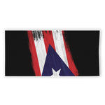 Flag Of Puerto Rico Print Beach Towel
