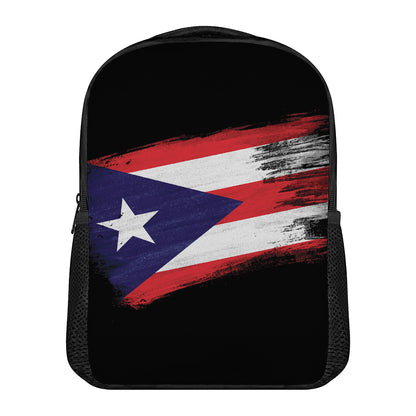 Flag Of Puerto Rico Print Casual Backpack
