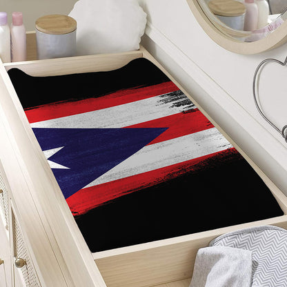 Flag Of Puerto Rico Print Changing Pad Cover