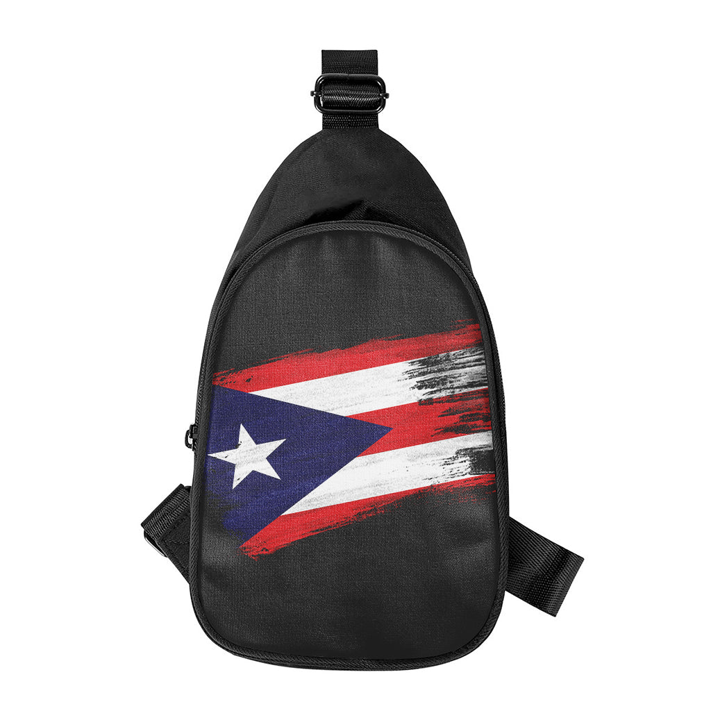 Flag Of Puerto Rico Print Chest Bag