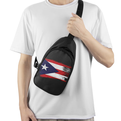 Flag Of Puerto Rico Print Chest Bag