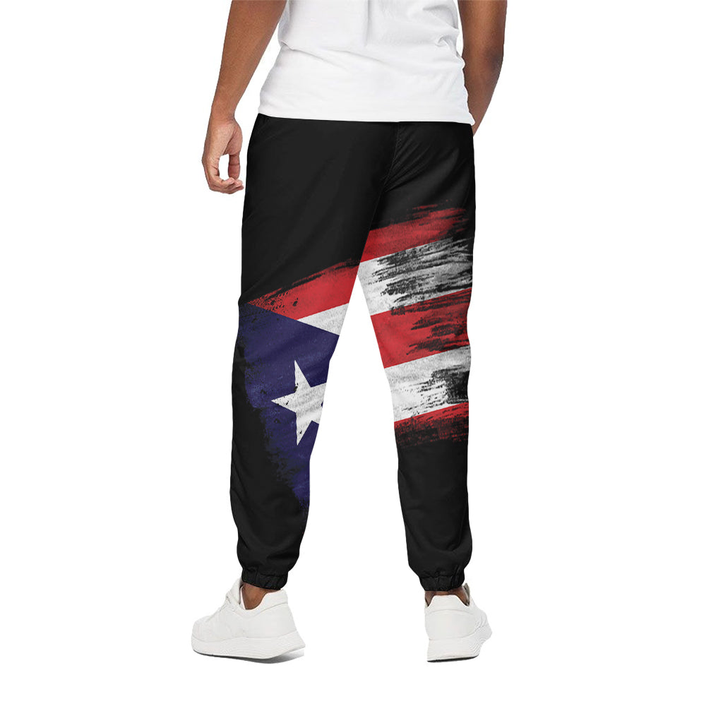 Flag Of Puerto Rico Print Cotton Pants