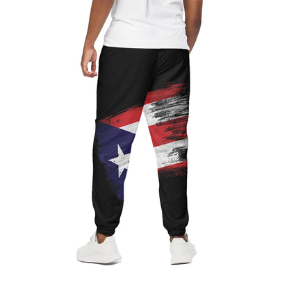 Flag Of Puerto Rico Print Cotton Pants