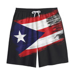 Flag Of Puerto Rico Print Cotton Shorts