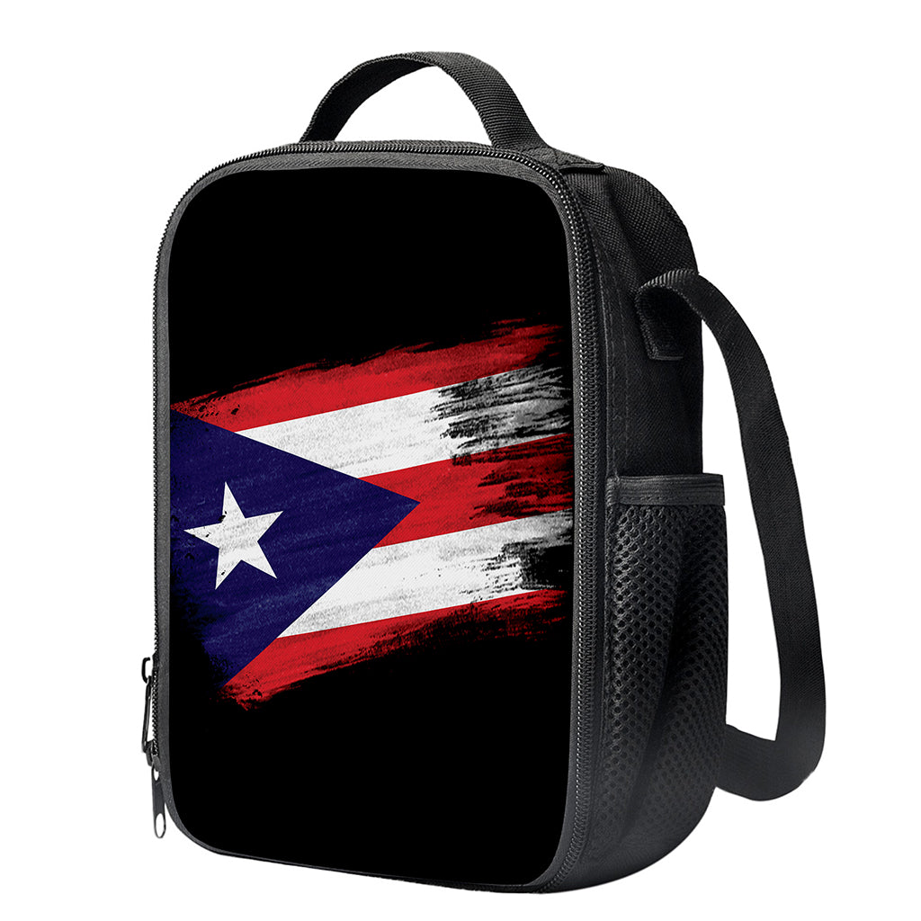 Flag Of Puerto Rico Print Crossbody Lunch Bag