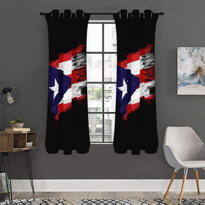 Flag Of Puerto Rico Print Curtain