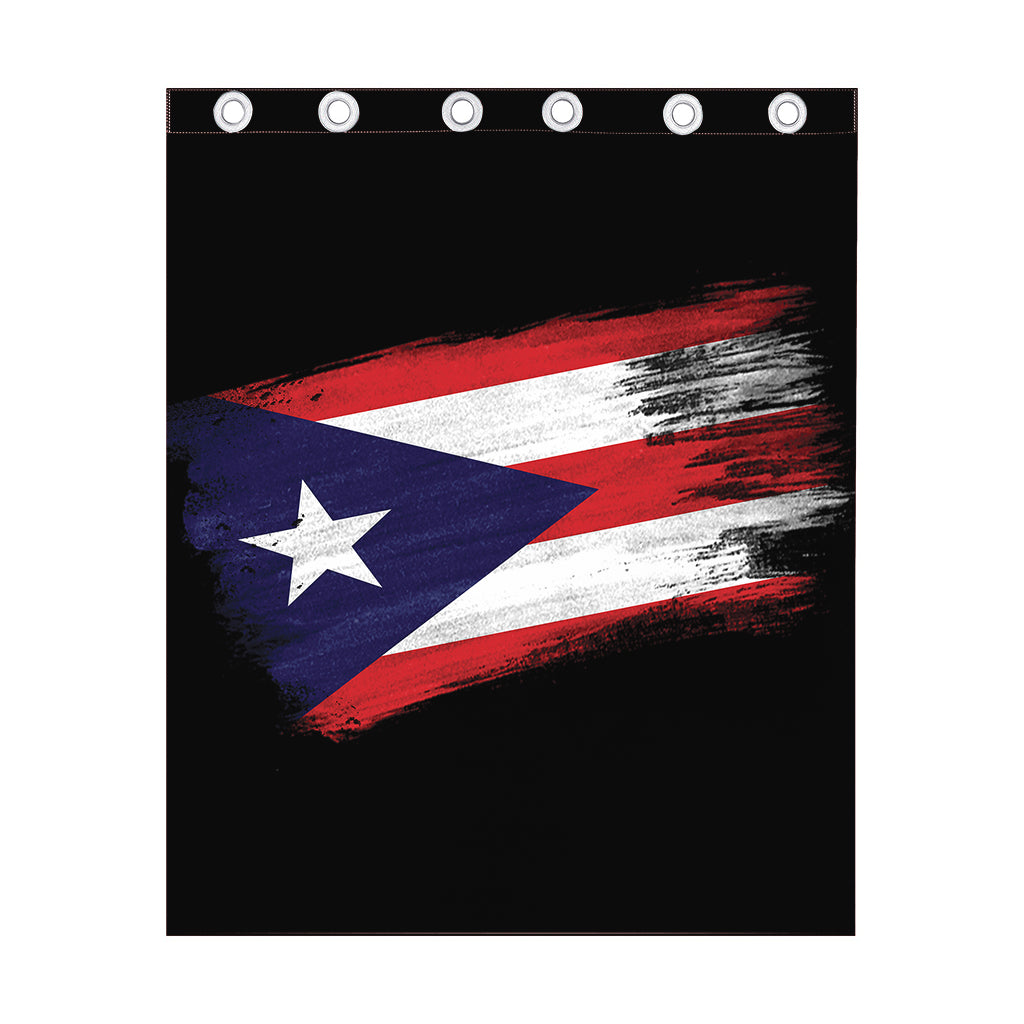 Flag Of Puerto Rico Print Curtain