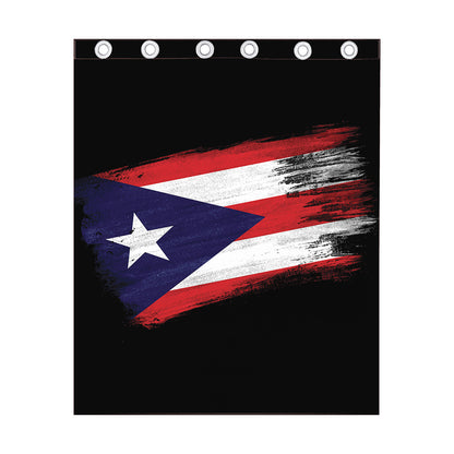 Flag Of Puerto Rico Print Curtain