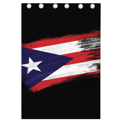 Flag Of Puerto Rico Print Curtain