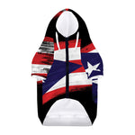 Flag Of Puerto Rico Print Dog Zip Up Hoodie