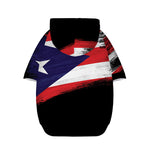 Flag Of Puerto Rico Print Dog Zip Up Hoodie